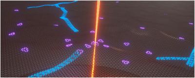 The role of temperature on defect diffusion and nanoscale patterning in graphene image